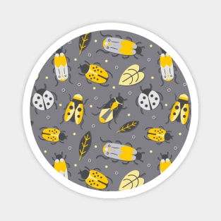 Gray and Yellow Bugs Magnet